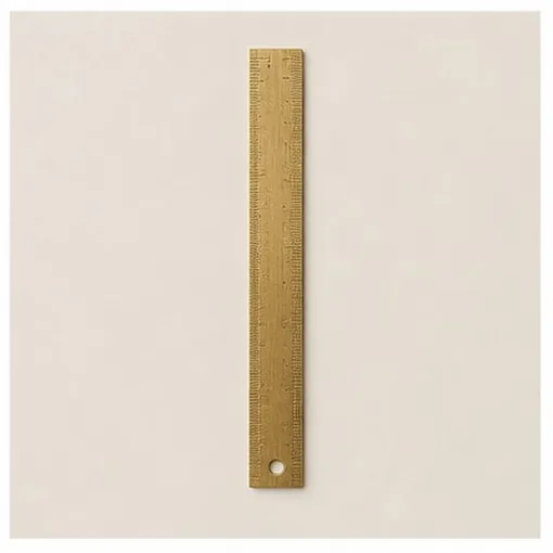 Brass Ruler, 15 cm — Dot Grid